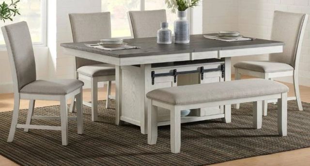 Urban Styles Furniture Omaha 6-Piece Almond/Gray Counter Height Dining Set-0