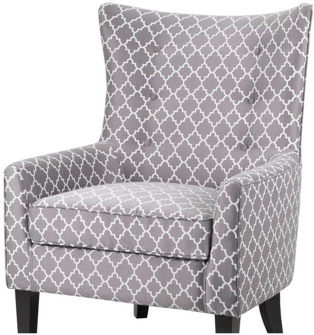 Olliix by Madison Park Grey Carissa Shelter Wing Chair-3
