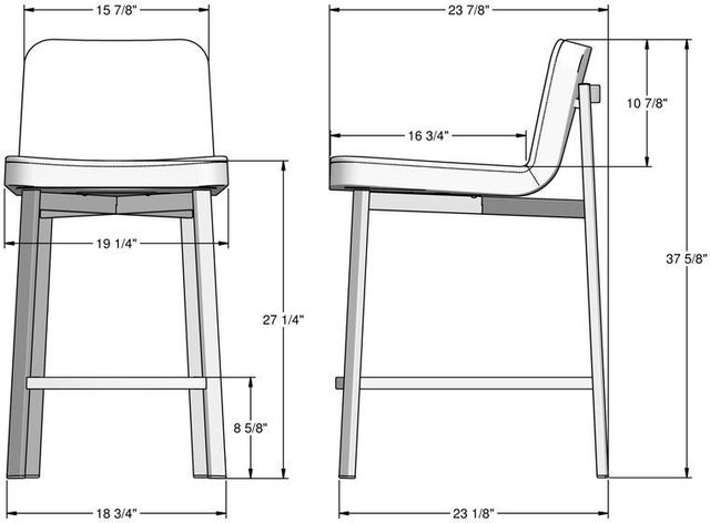Amisco Customizable Waverly Upholstered Counter Stool-2