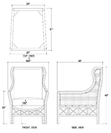 Bramble Customizable Hampton Wing Chair-1