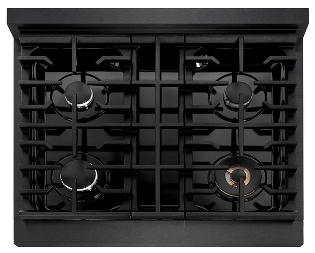 ZLINE Paramount 30" Black Satin Stainless Steel Gas Rangetop with 4 Burners and Porcelain Cooktop -2