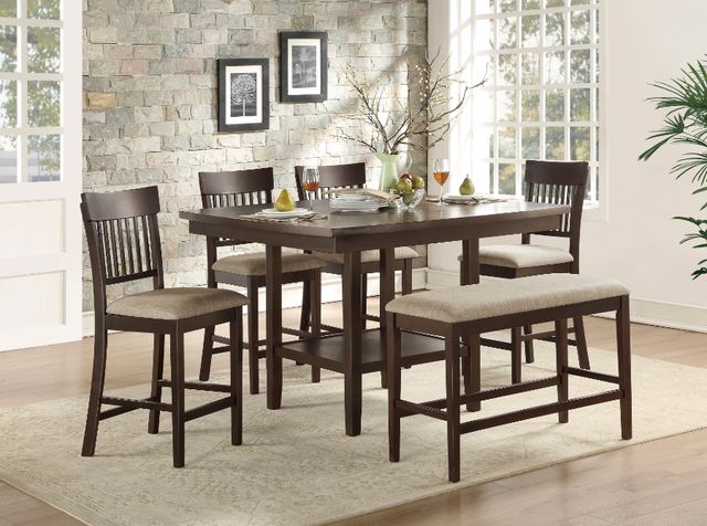 Homelegance® Balin Dark Brown Counter Height Chair-3