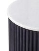 Fairfield® Harper White Carrara Marble Top End Table with Stainless Steel Base-2