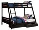 Furniture of America® Emilee Black Twin/Full Bunk Bed-0