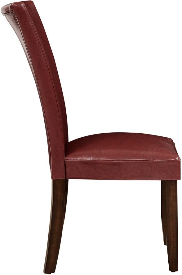 Steve Silver Co. Hartford Dark Oak/Red Upholstered Dining Side Chair-2
