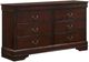 Elements International Louis Philippe Brown 6-Drawer Dresser-0