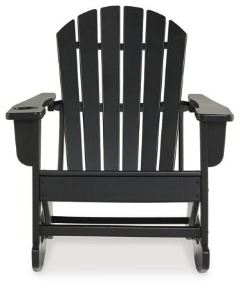 Signature Design by Ashley® Sundown Treasure Black Outdoor Rocking Chair-1