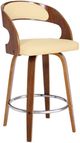 Armen Living Shelly Cream/Walnut Counter Stool-0