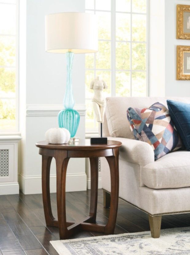 Hammary® Cartwright Hudson Brown Round Lamp Table-1