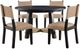 Steve Silver Co. Aubrey 5-Piece Black/Camel Dining Set-0