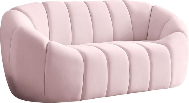 Meridian Furniture Elijah Pink Velvet Loveseat-1
