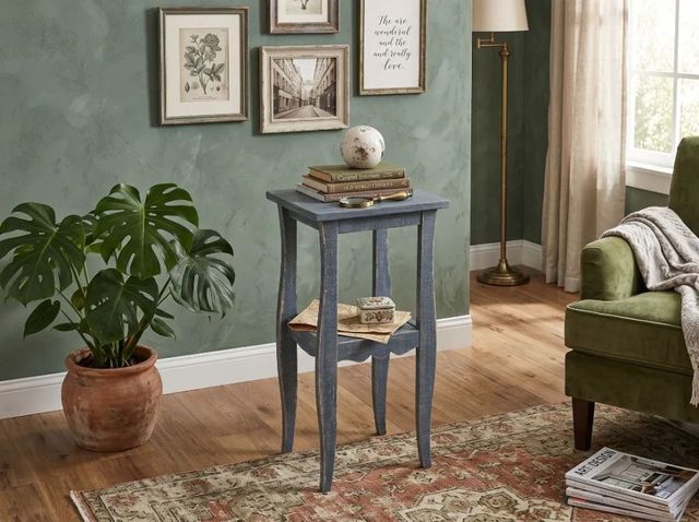Sunny Designs™ Marina Ocean Blue End Table Lower Shelf-0