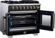 FORNO® Capriasca Series Alta Qualita 36" Black Pro Style Dual Fuel Range-4