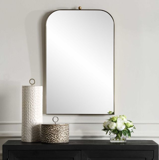 Uttermost® Cassidy Brass Arch Mirror-2
