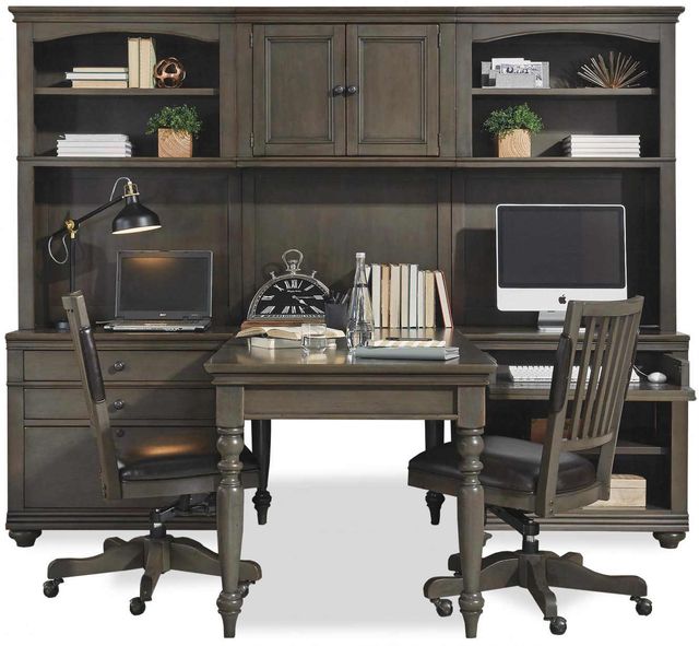 aspenhome® Oxford 6-Piece Peppercorn Modular Desk-1