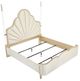 Michael Amini® Malibu Crest Chardonnay/Porcelain California King Upholstered Poster Bed-2