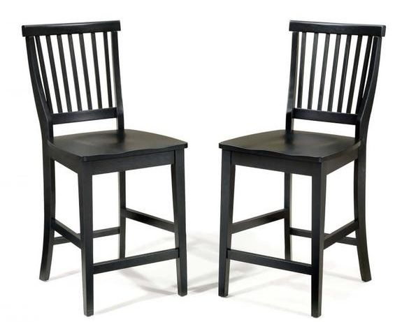 homestyles® Arts & Crafts Black Counter Height Stool-1