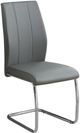 Monarch Specialties Inc. 2-Piece Grey Side Chair Set with U-Shaped Bases-0