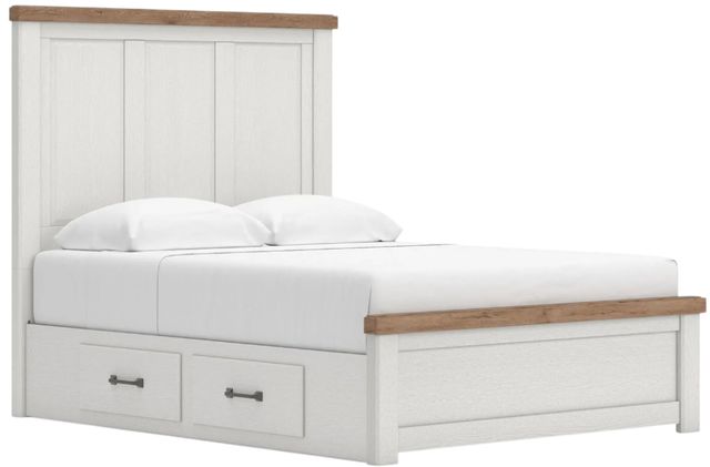 Signature Design by Ashley® Savonport Brown/White Queen Storage Panel Bed-0