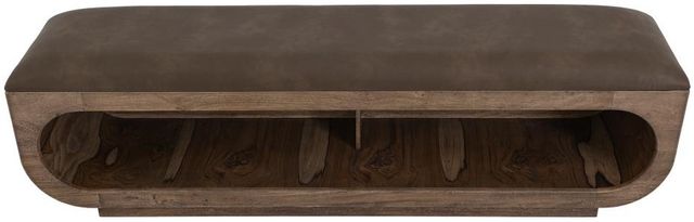 International Furniture Direct Balam Stained Brown Bench-4