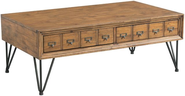 Elements International Boone 3-Piece Light Walnut Occasional Living Room Table Set-2