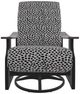 Telescope Casual St. Catherine Agra Classic/Graphite Aluminum/Fabric Outdoor MGP Cushion Swivel Rocker with Boardwalk Rustic Arms-1