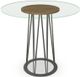 Amisco Customizable Calypso 42" Flat Edge Clear Glass Bar Table with 48" Tabletop -3