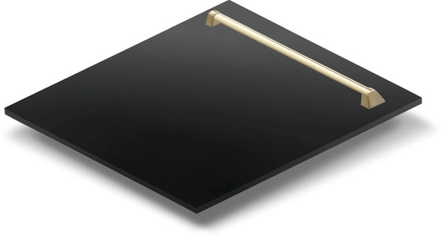 ZLINE Autograph Edition Tallac 24" Black Stainless Steel Dishwasher Panel-2