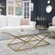 Sagebrook Home Glass Top Cocktail Table with Gold Base-1