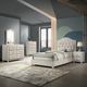 ACME Furniture Reggie Gray Full Upholstered Panel Bed-1