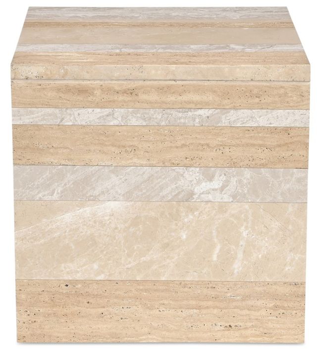 Moe's Home Collection Rosa Beige/Grey/Panther Mixed Marble Accent Table-2