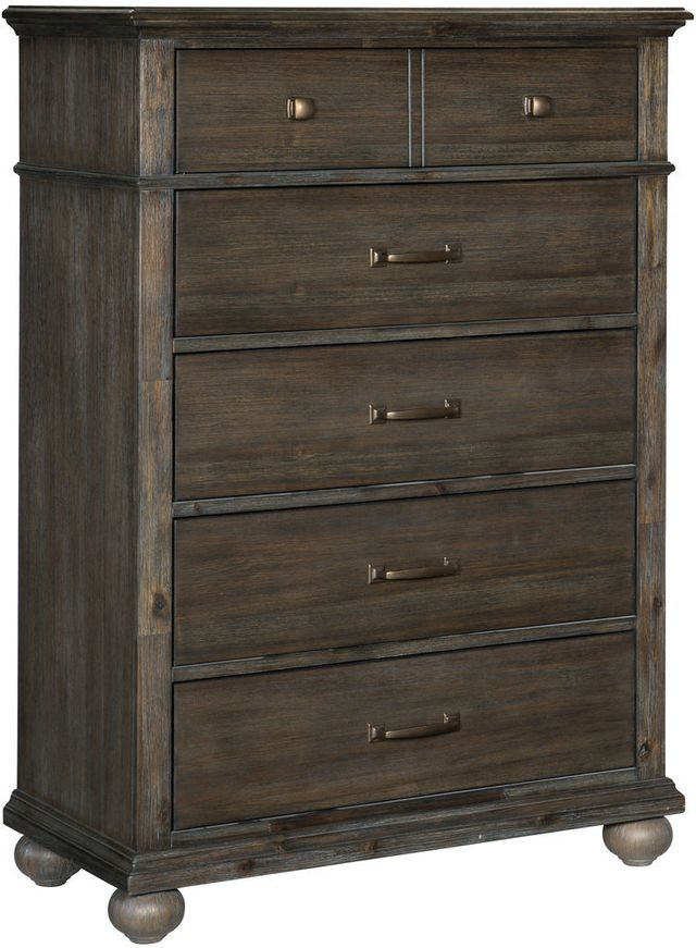 Mazin Furniture Motsinger Wire-Brushed Rustic Brown Chest-1