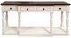 Million Dollar Rustic Brown Console Table with White Base-0