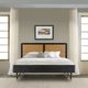 Armen Living Saratoga Black/Brown Queen Platform Simple Bed -1