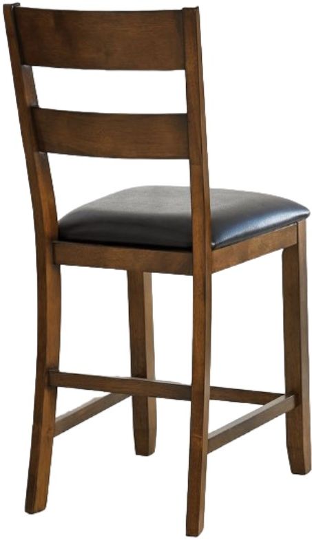 A-America® Mariposa Rustic Whiskey Ladderback Upholstered Barstool-1