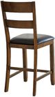 A-America® Mariposa Rustic Whiskey Ladderback Upholstered Barstool-1