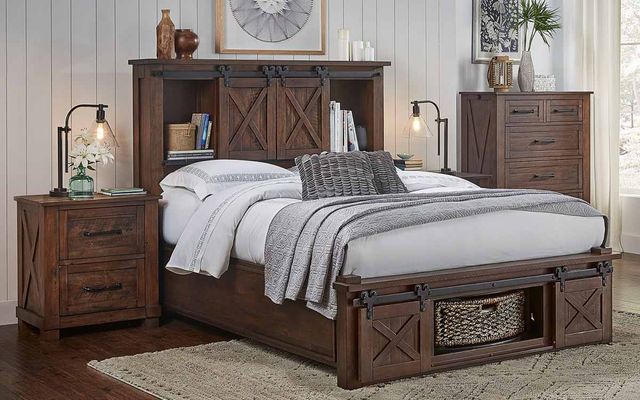 A-America® Sun Valley Brown King Rotating Storage Bed-1