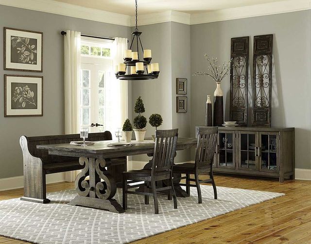 Magnussen Home® Bellamy 4-Piece Peppercorn Rectangular Dining Table Set-1