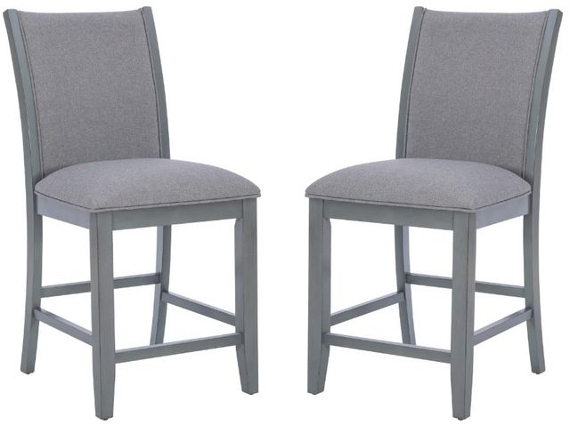Powell® Bellevue 2-Piece Gray Counter Stool Set-0