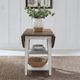 Liberty Furniture Al Fresco Graphite Drop Leaf Table with Whitestone Base-2