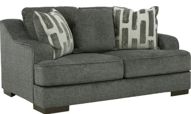 Benchcraft® Lessinger 4-Piece Pewter Living Room Seating Set-2