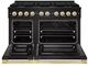 ZLINE Marino 48" Black Stainless Steel Pro Style Gas Range with Polished Gold Accents-1