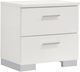 Coaster® Felicity 4-Piece Glossy White Queen Panel Bedroom Set with LED Mirror-4