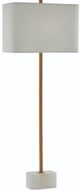 Currey & Company Felix Antique Brass/Off-White Table Lamp-1