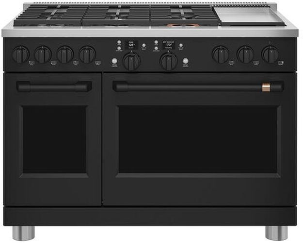 Café™ 48" Flat Black Pro Range Handle and Knob Kit-3