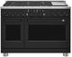 Café™ 48" Flat Black Pro Range Handle and Knob Kit-3
