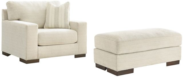 Signature Design by Ashley® Maggie 2-Piece Birch Chair and Ottoman Set-0