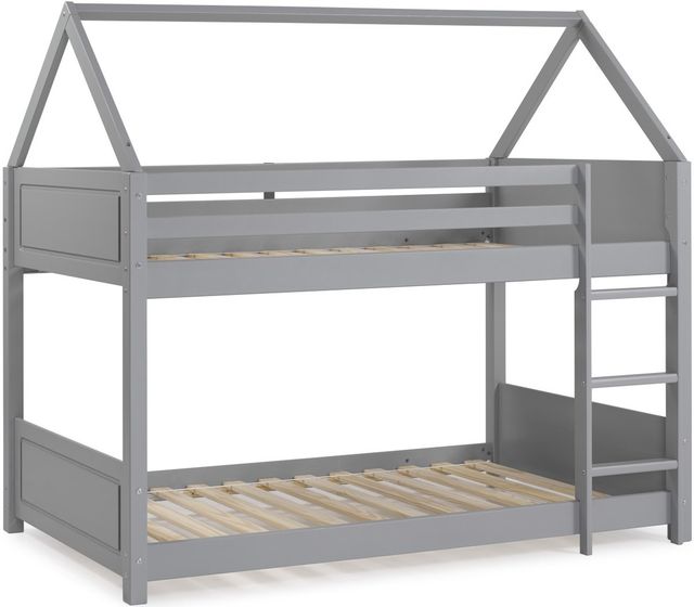 Powell® Maison Grey Twin/Twin House Bunk Bed-3