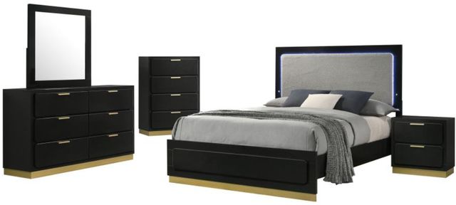 Coaster® Caraway 5-Piece Black Queen Bedroom Set-0