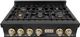 ZLINE Autograph Edition 36" Black Stainless Steel Gas Rangetop with Polished Gold Accents-4